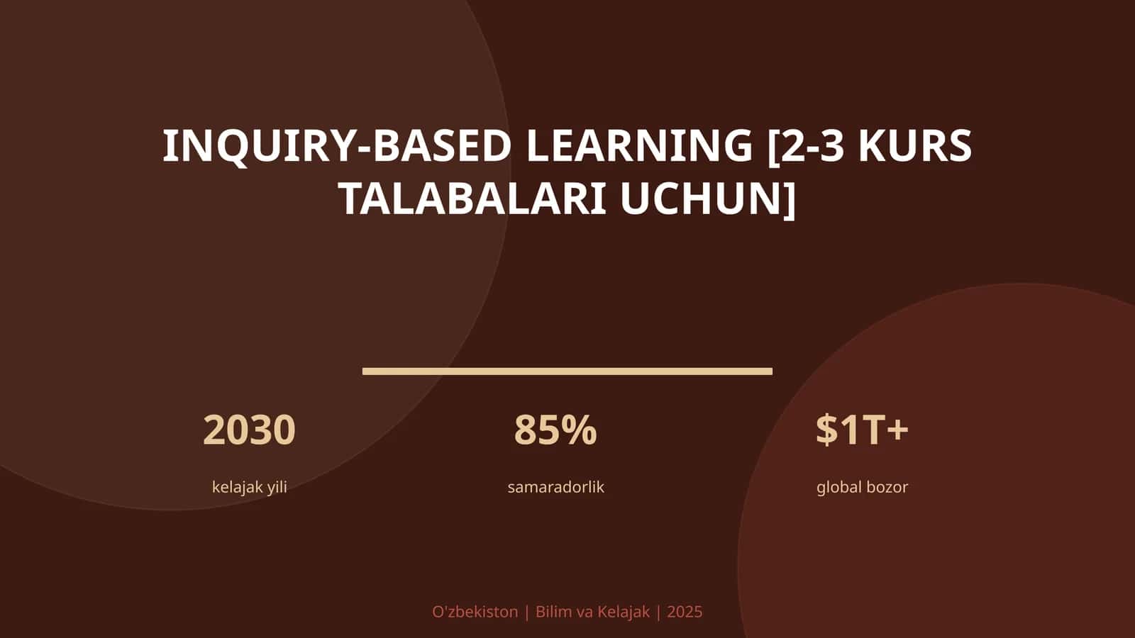 Inquiry-based learning [2-3 kurs talabalari uchun] 1