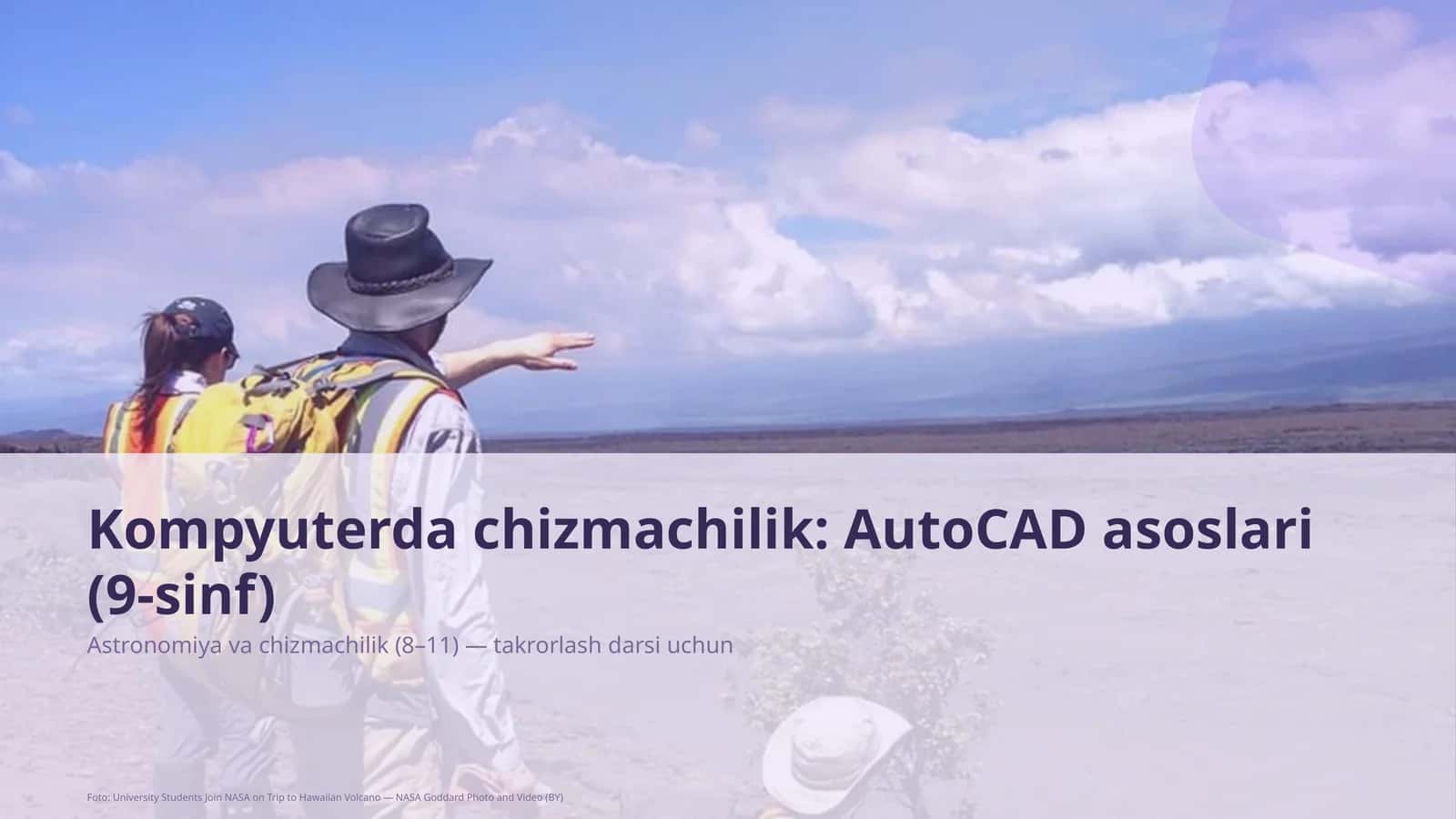 Kompyuterda chizmachilik: AutoCAD asoslari (9-sinf) 1