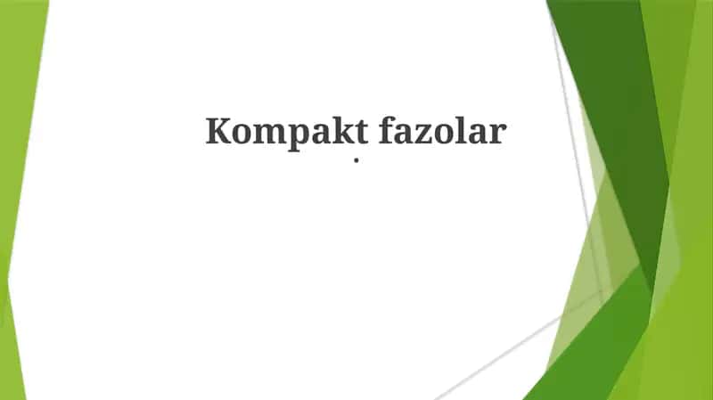 Kompakt fazolar 1