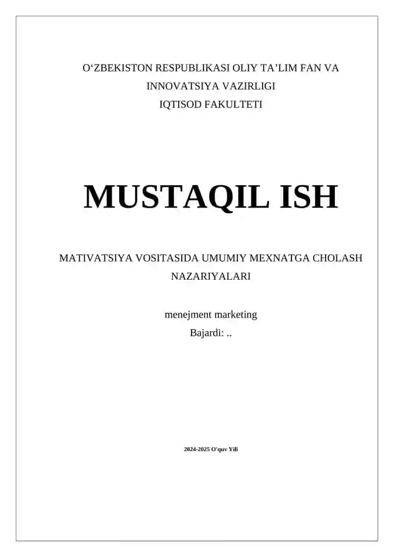 Motivatsiya nazariyalari