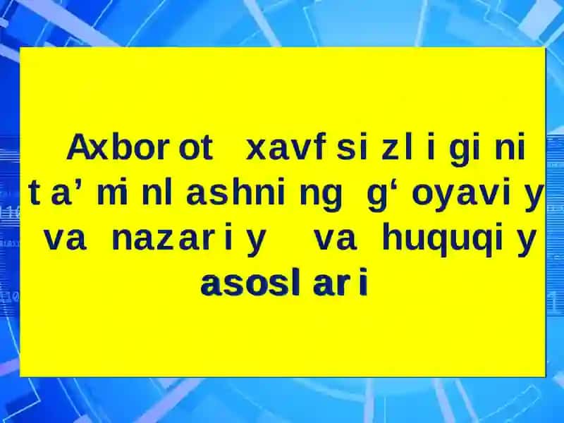Axborotxavfsizligi
