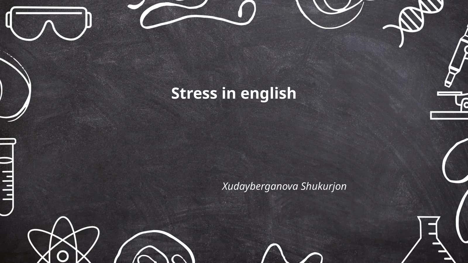 Stress in English 1