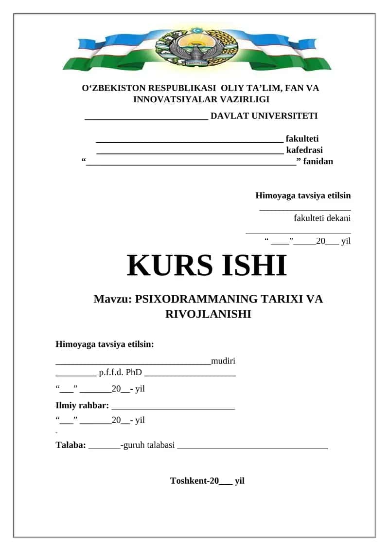 PSIXODRAMMANING TARIXI VA RIVOJLANISHI 1