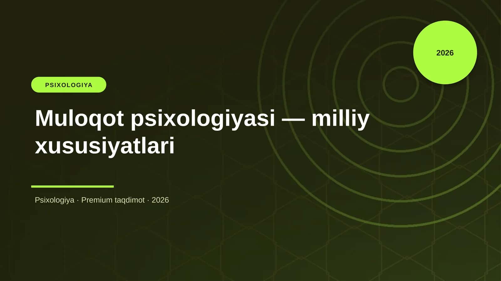 Muloqot psixologiyasi — milliy xususiyatlari 1