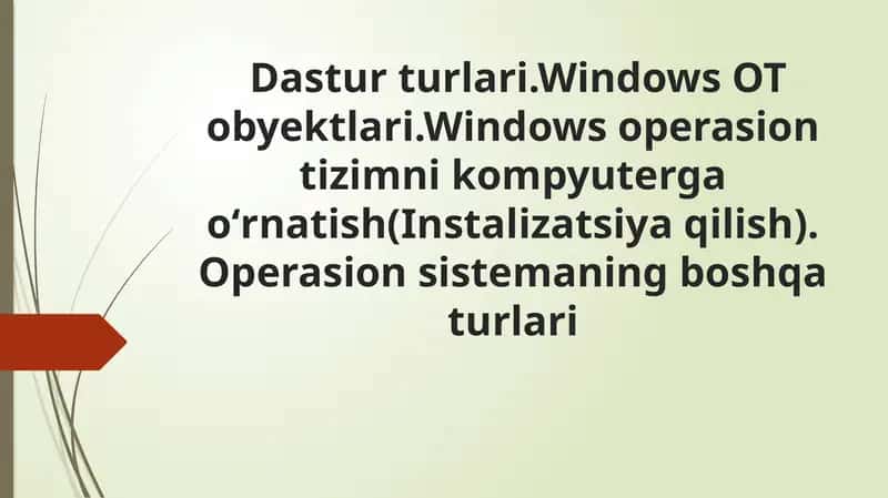 Windows operatsion tizimlari 1