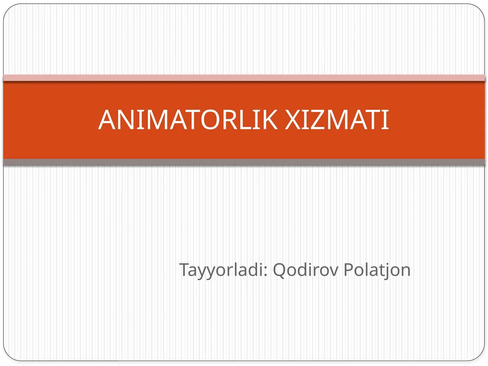 ANIMATORLIK XIZMATI 1