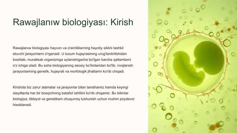 Rawajlaniw biologiyasi 1