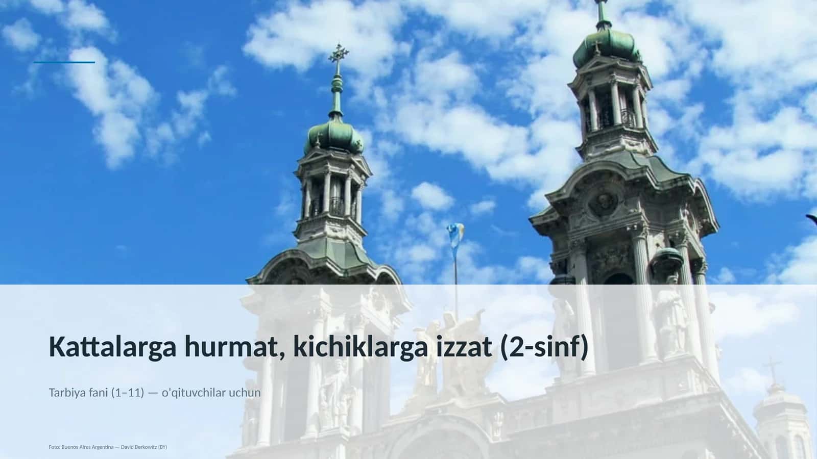 Kattalarga hurmat, kichiklarga izzat (2-sinf) 1