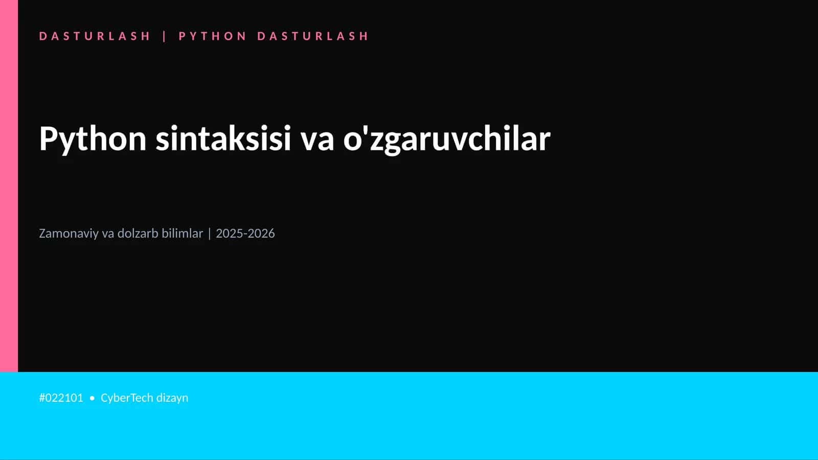 DASTURLASH | PYTHON DASTURLASH 1
