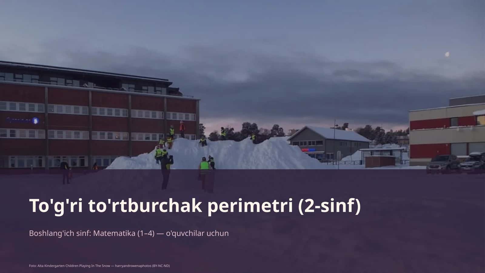 To'g'ri to'rtburchak perimetri (2-sinf) 1