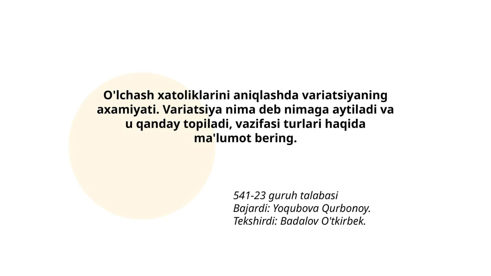 Variatsiya nima? 1