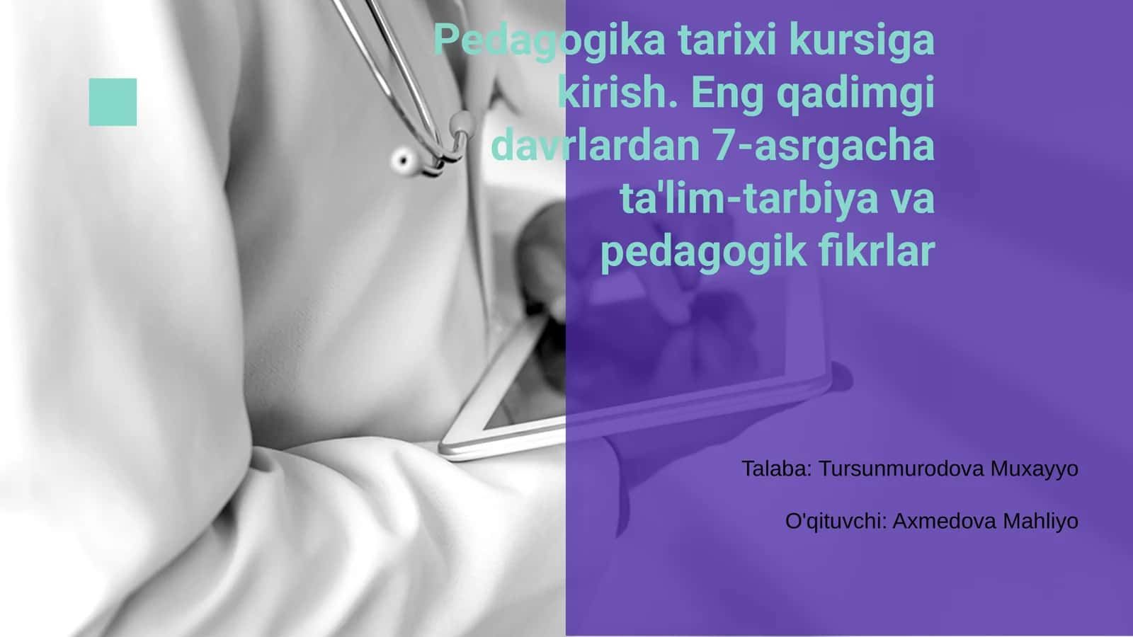 Pedagogika tarixi kursi 1