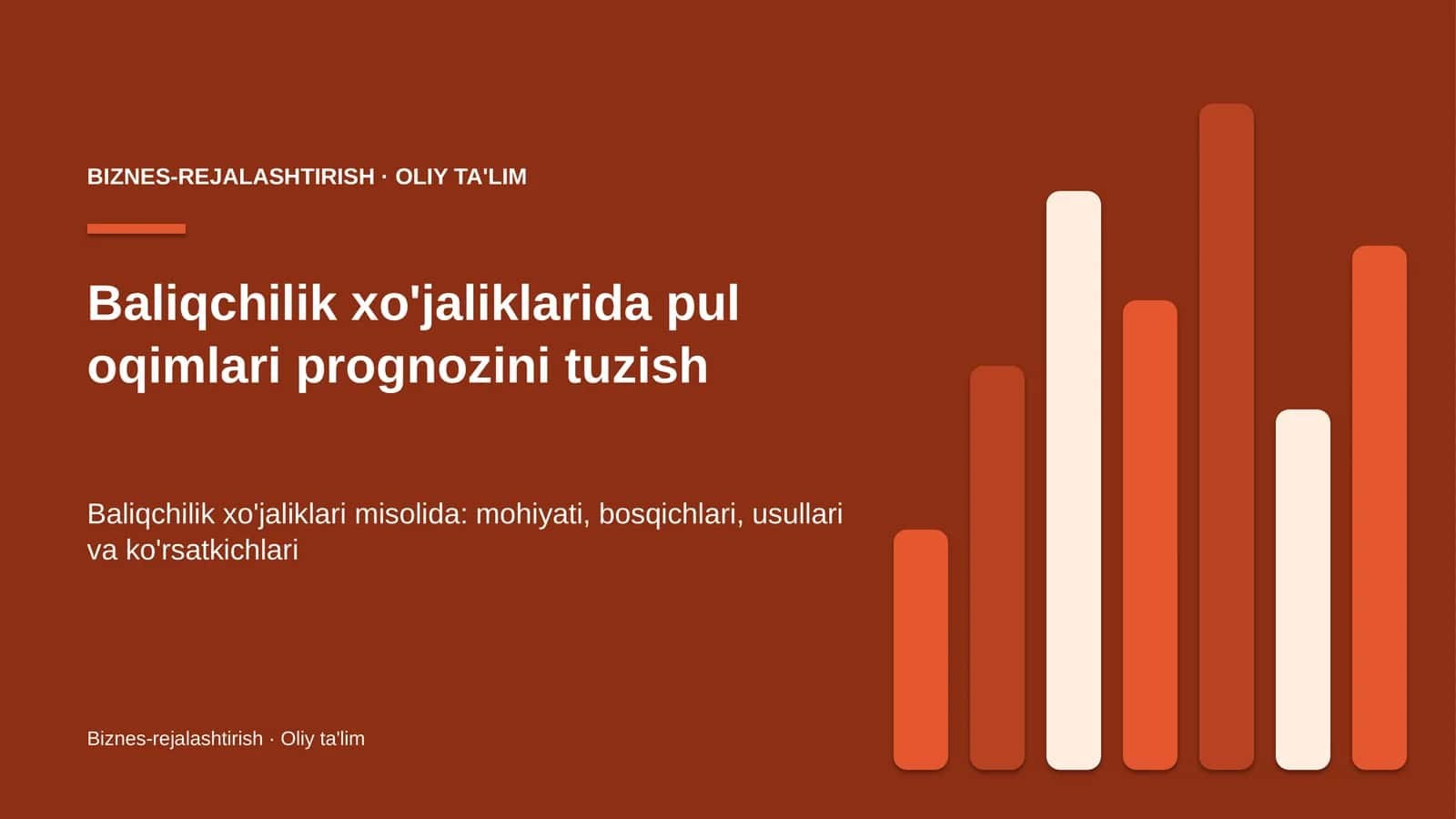 Pul oqimlari prognozini tuzish: mohiyati 1