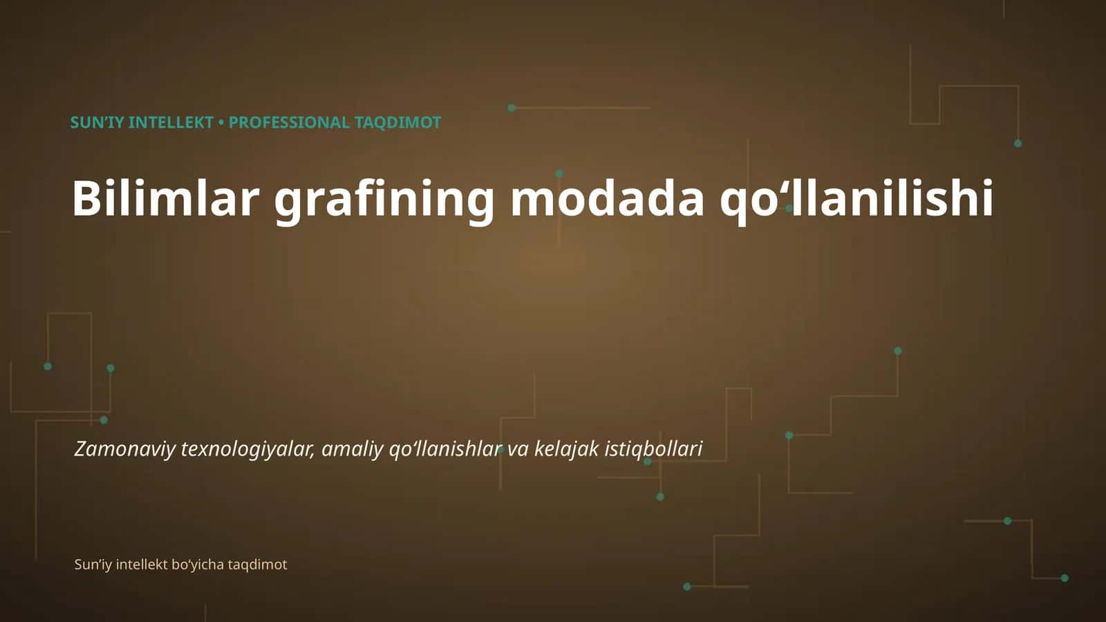 SUNʼIY INTELLEKT • PROFESSIONAL TAQDIMOT 1