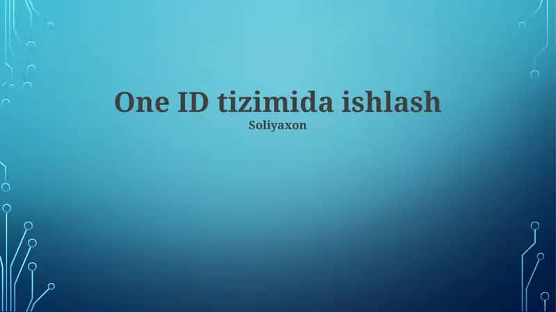 Yagona ID Tizimi 1