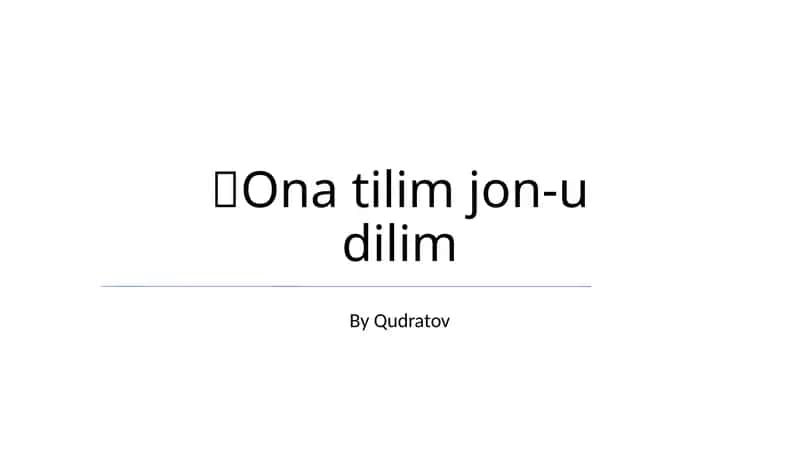 U Janim Tilini Gapiradi 1