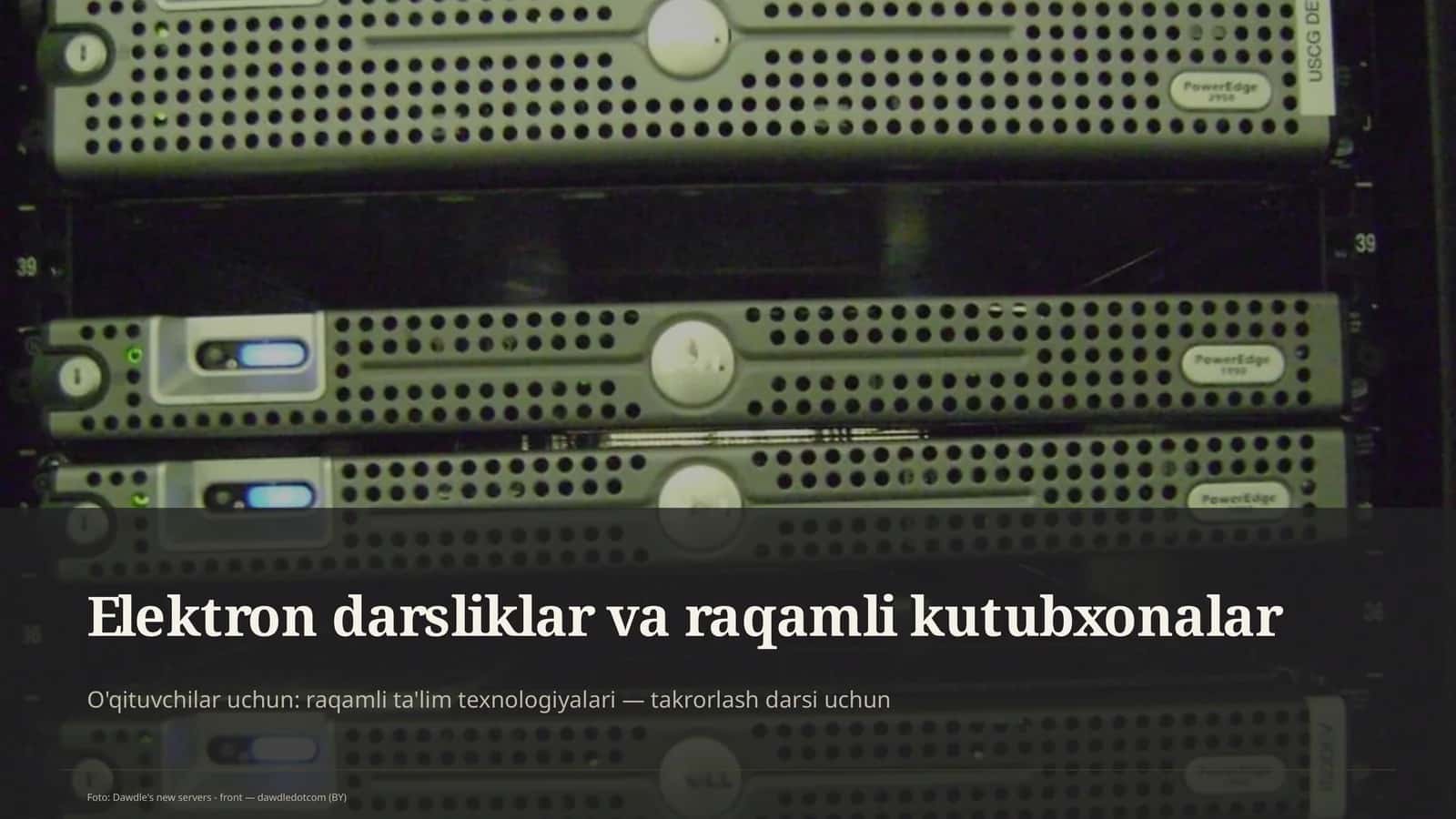 Elektron darsliklar va raqamli kutubxonalar 1