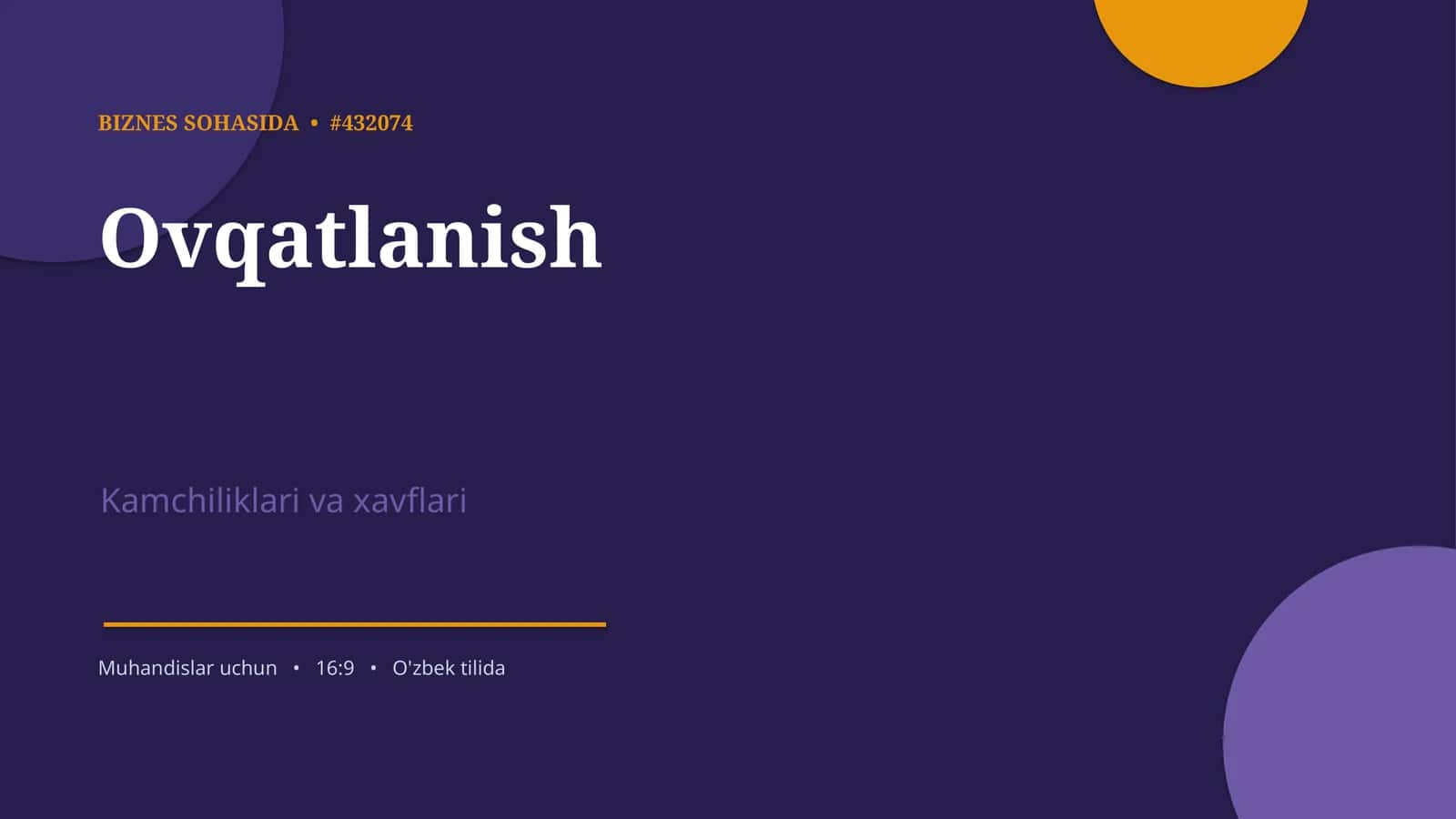 Ovqatlanish 1