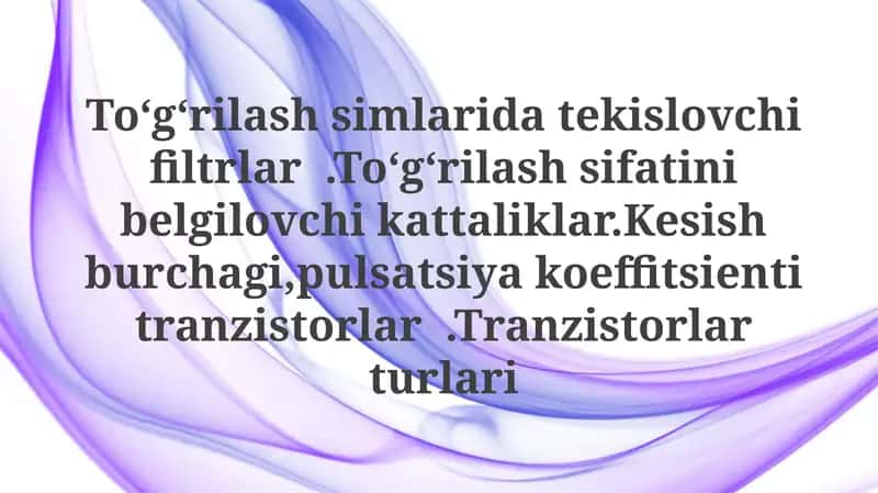Transistorlar 1