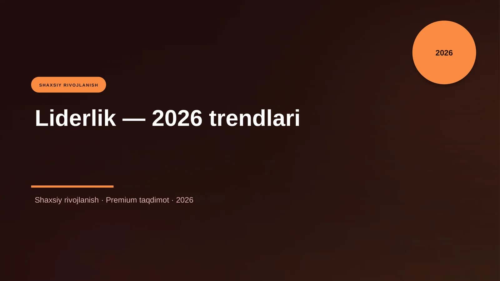 Liderlik — 2026 trendlari 1