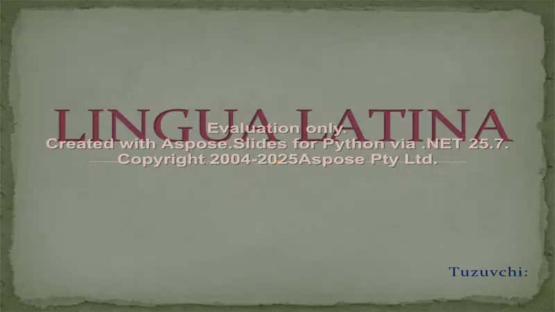 Lingua Latina 1