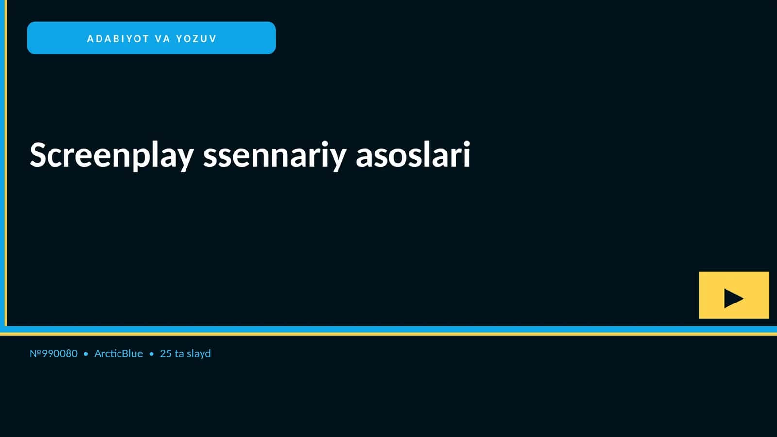 Screenplay ssennariy asoslari 1