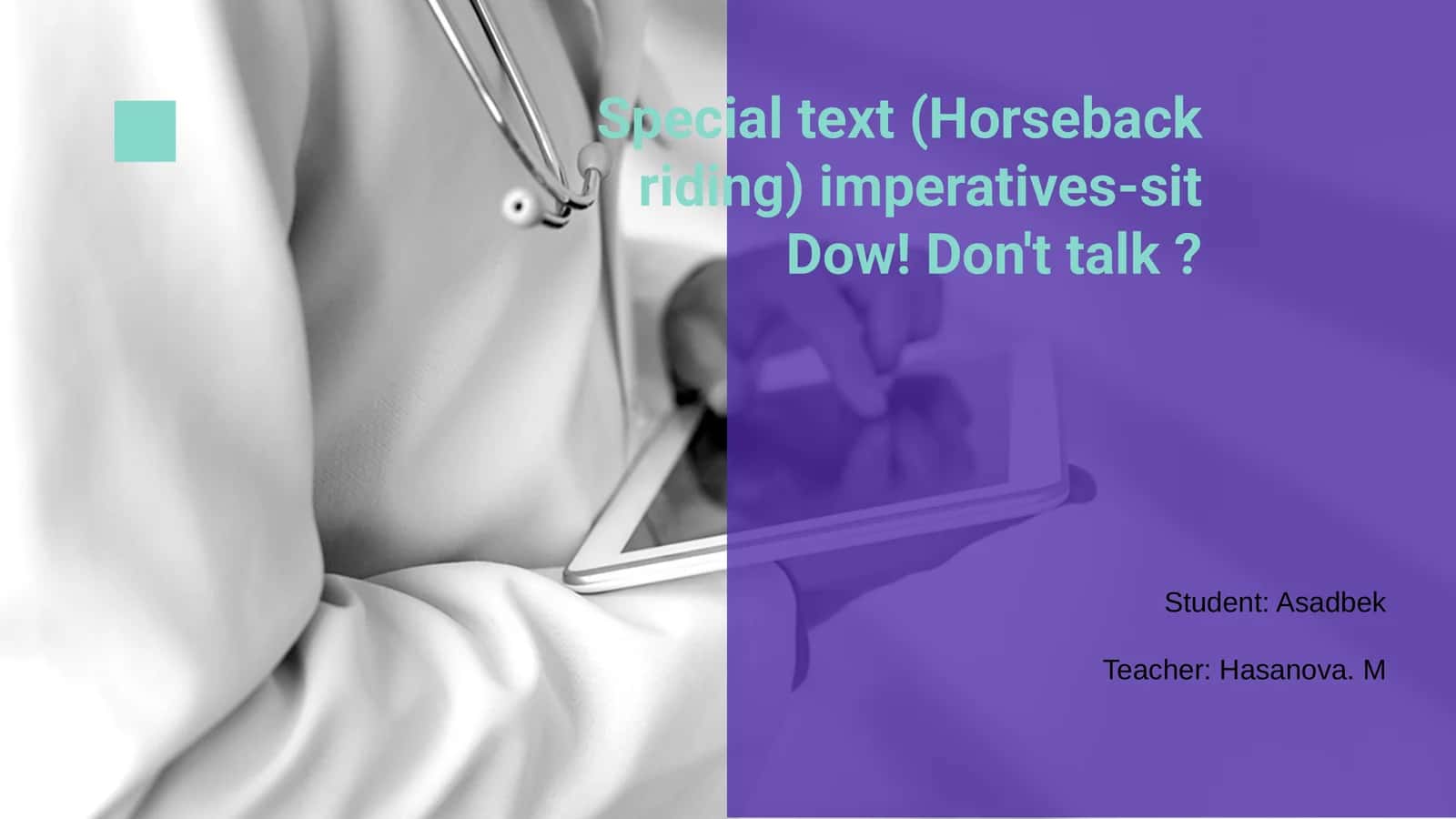 Horseback Riding: Basic Imperatives 1