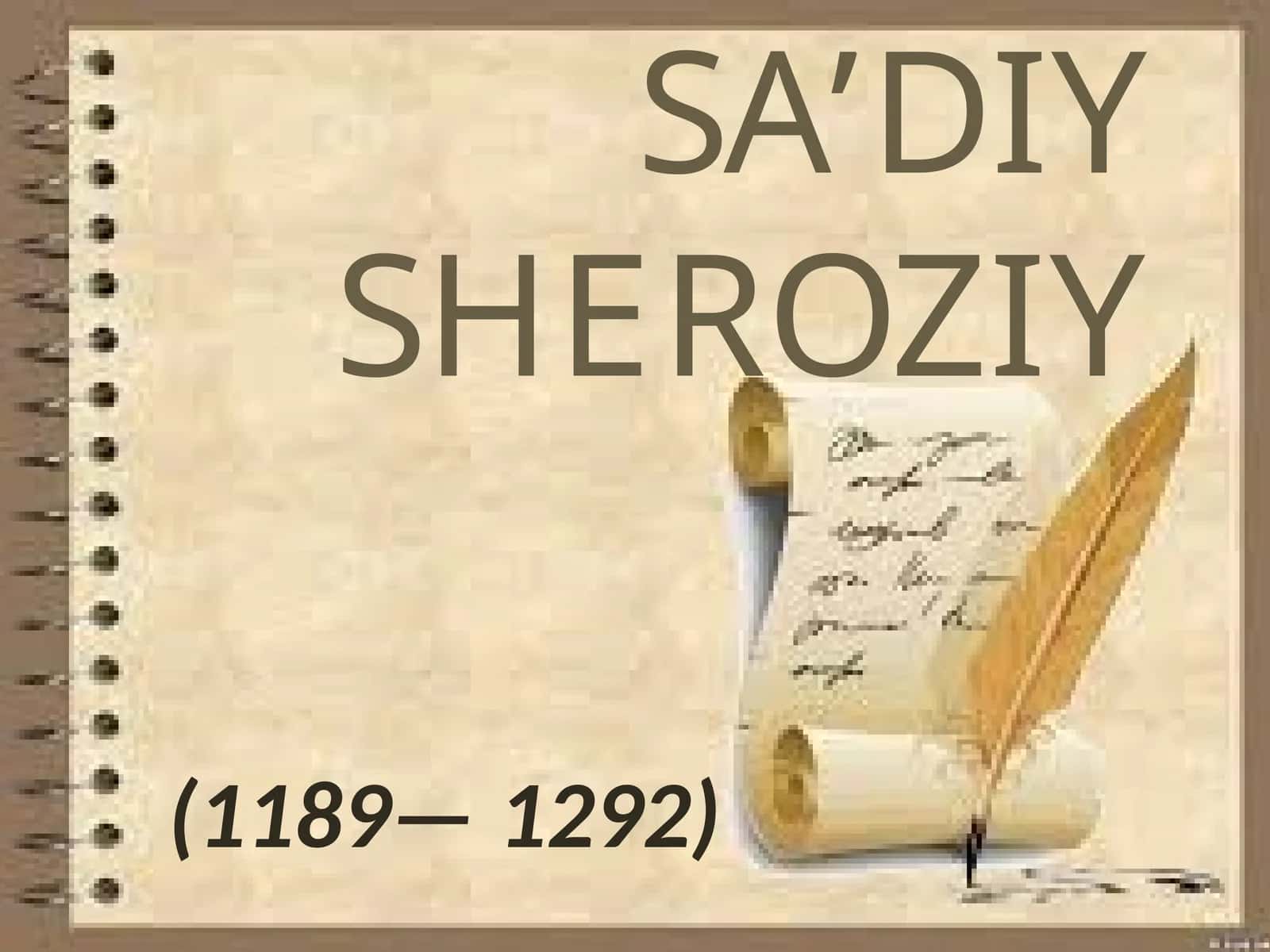 Sa’diy Sheroziy 1