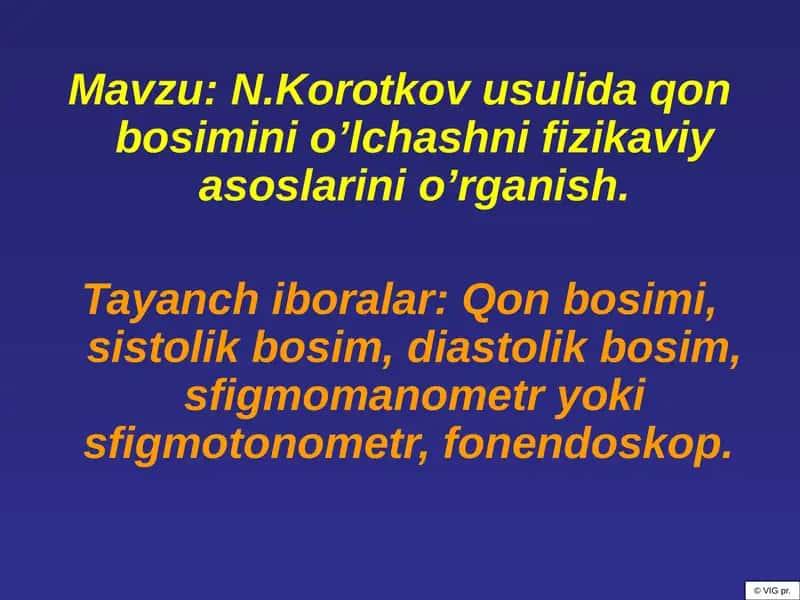 Tomirdagi qon bosimini o‘lchashning usullari 1