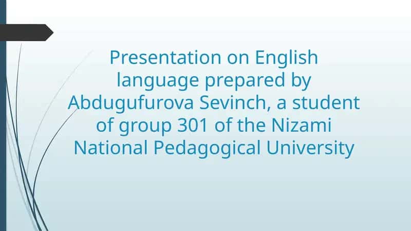 Presentation on English language 1