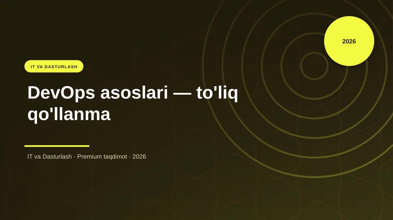 DevOps asoslari — to'liq qo'llanma 1