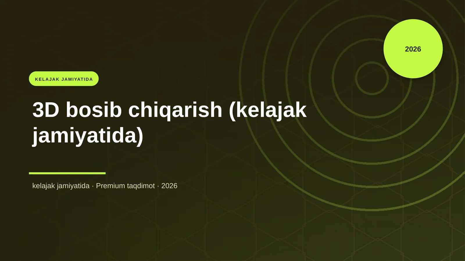 3D bosib chiqarish (kelajak jamiyatida) 1