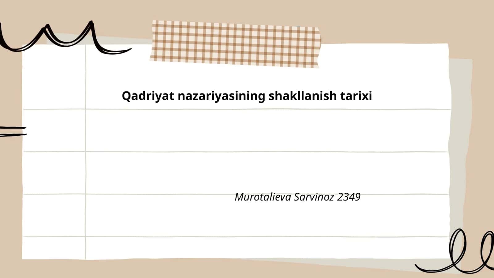 Qadriyat nazariyasining shakllanish tarixi 1