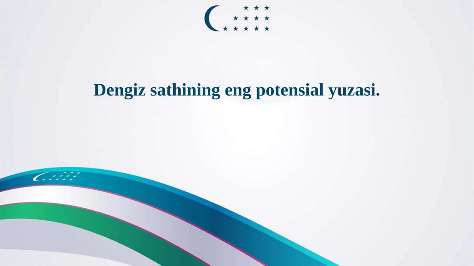 Dengiz sathining eng potensial yuzasi. 1