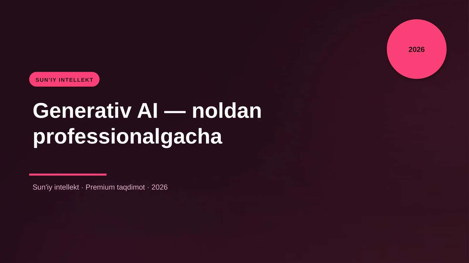 Generativ AI — noldan professionalgacha 1