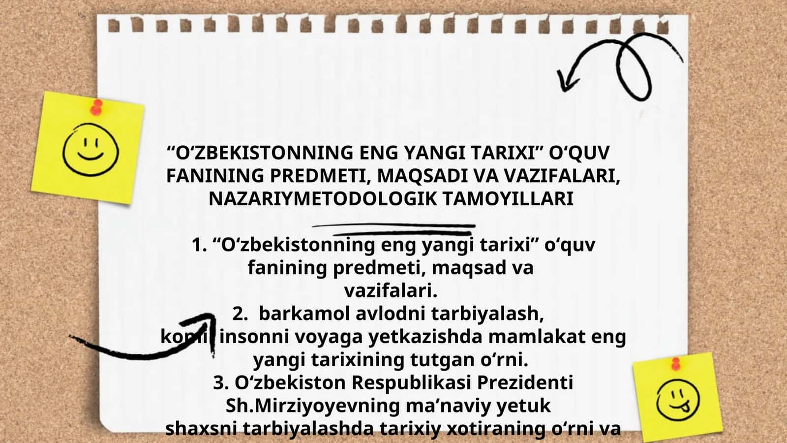 О‘ZBЕKISTОNNING ЕNG YАNGI TАRIХI О‘QUV FАNINING РRЕDMЕTI, MАQSАDI VА VАZIFАLАRI 1