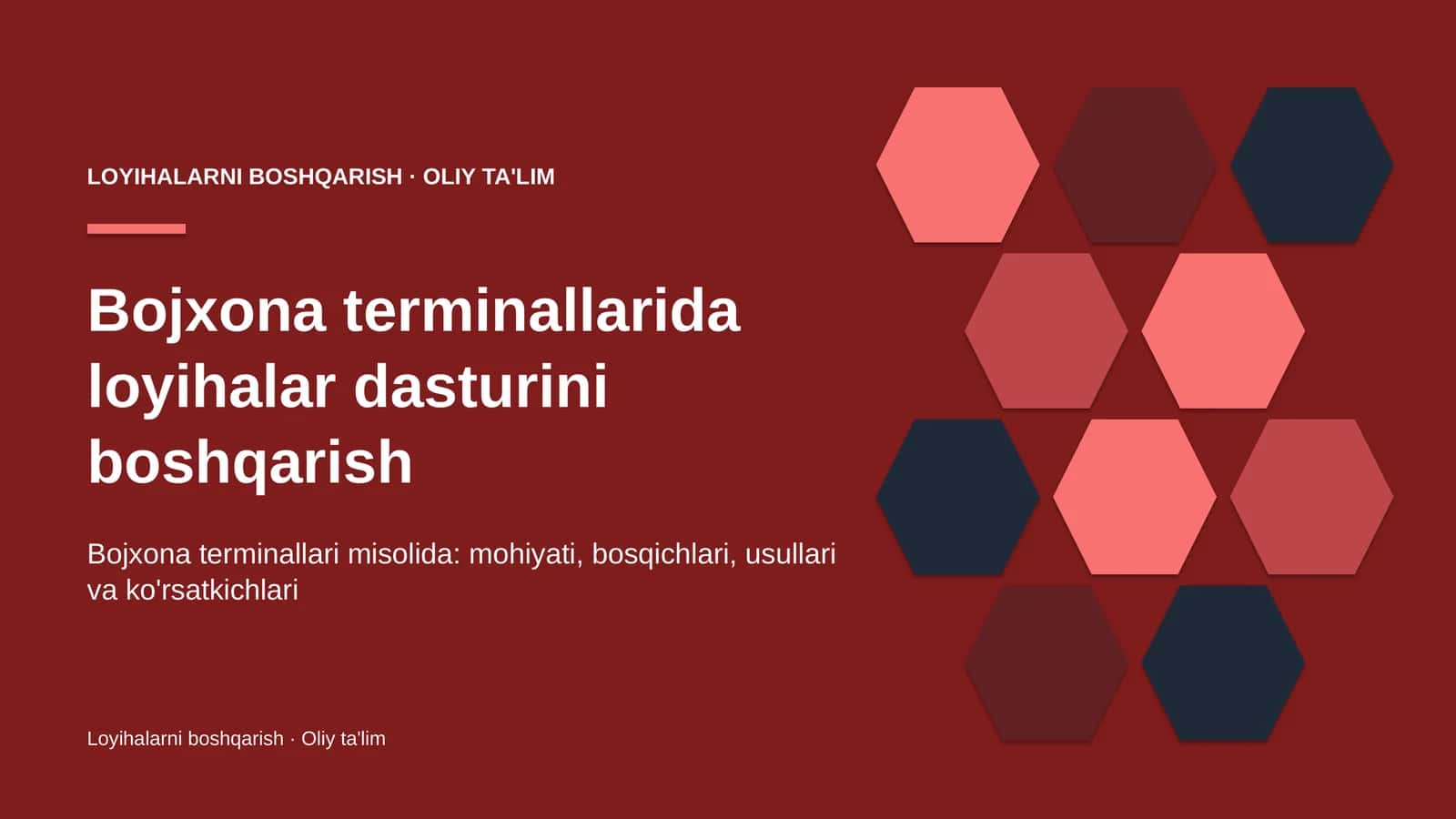 bojxona terminallarida loyihalar dasturini boshqarish 6589 1