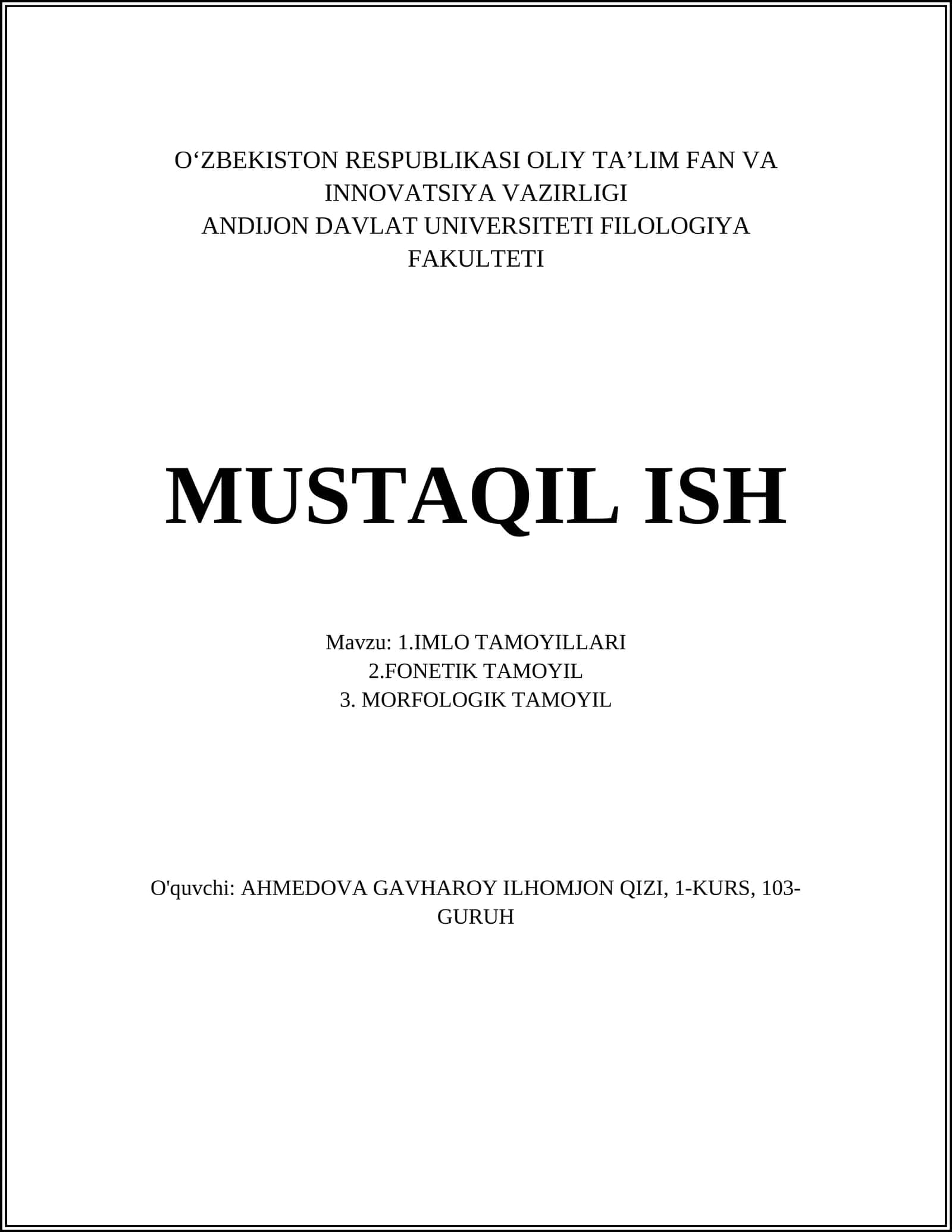 IMLO TAMOYILLARI 1