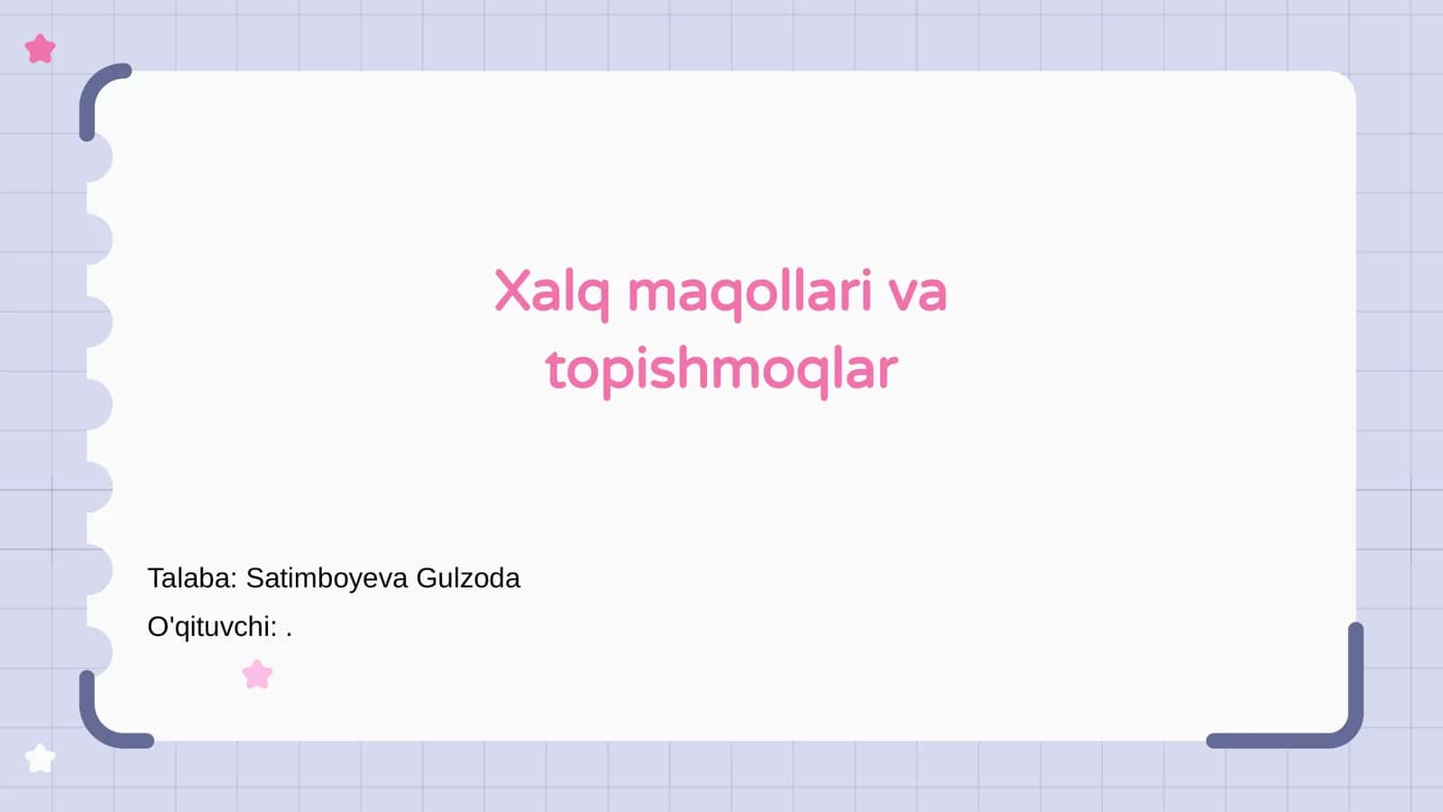 Xalq maqollari va topishmoqlar 1