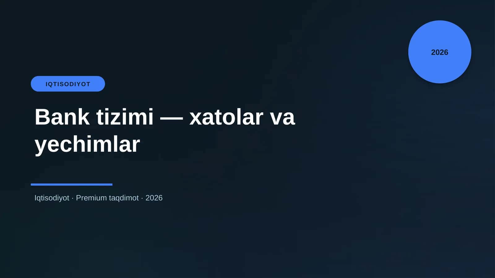 Bank tizimi — xatolar va yechimlar 1