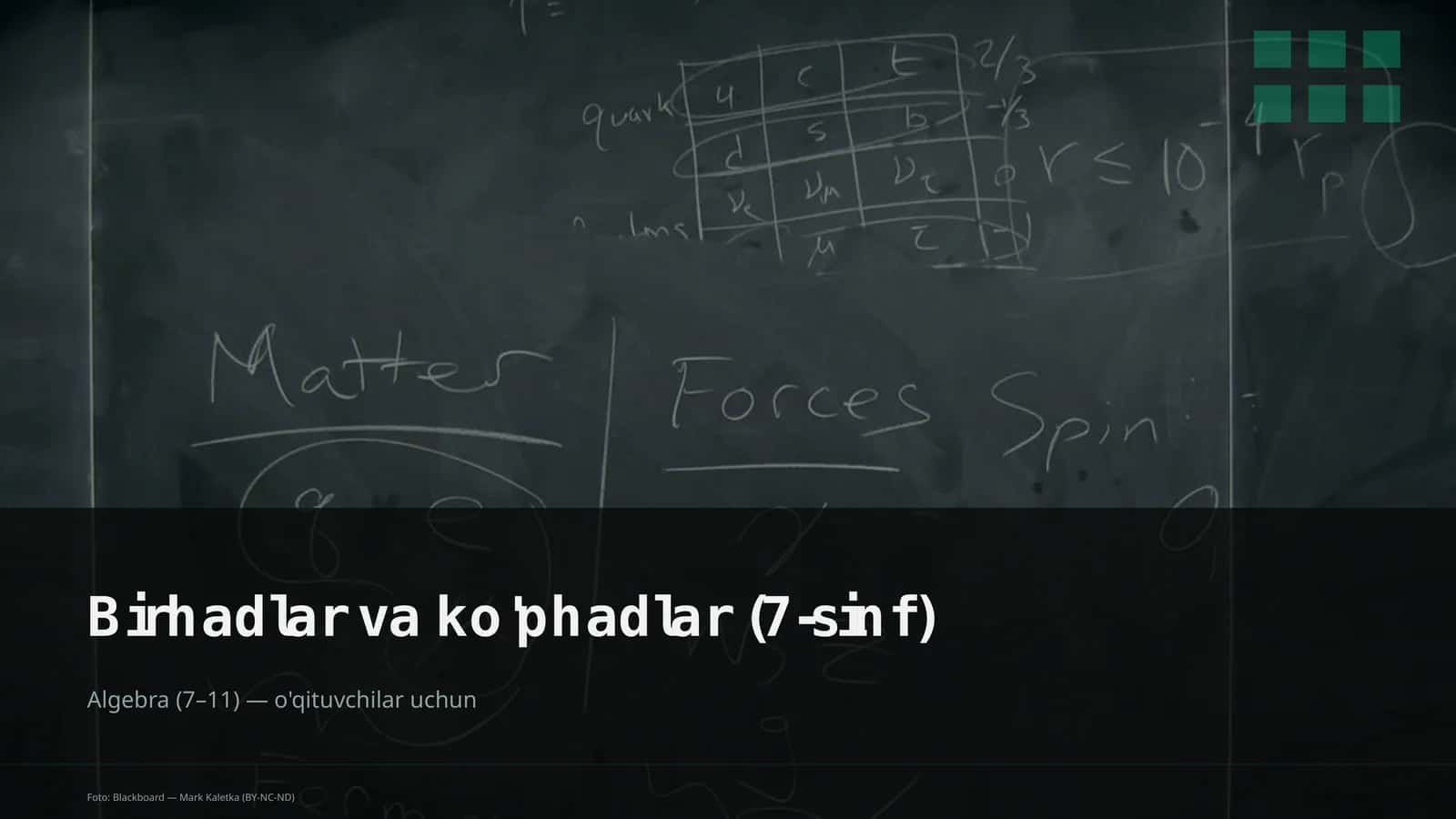Birhadlar va ko'phadlar (7-sinf) 1