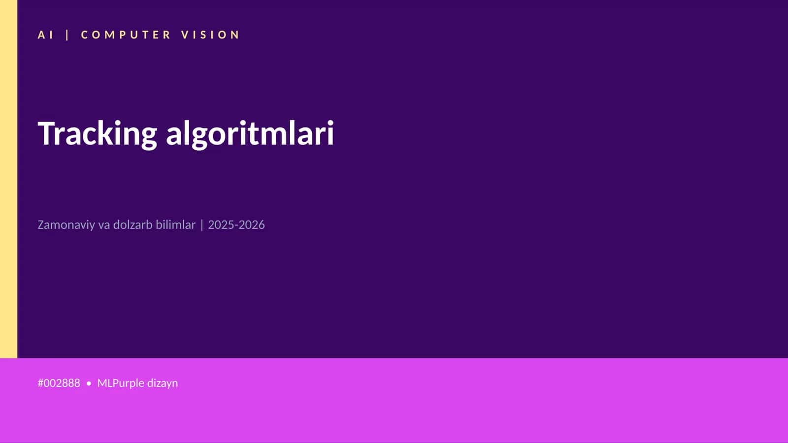 Tracking algoritmlari 1