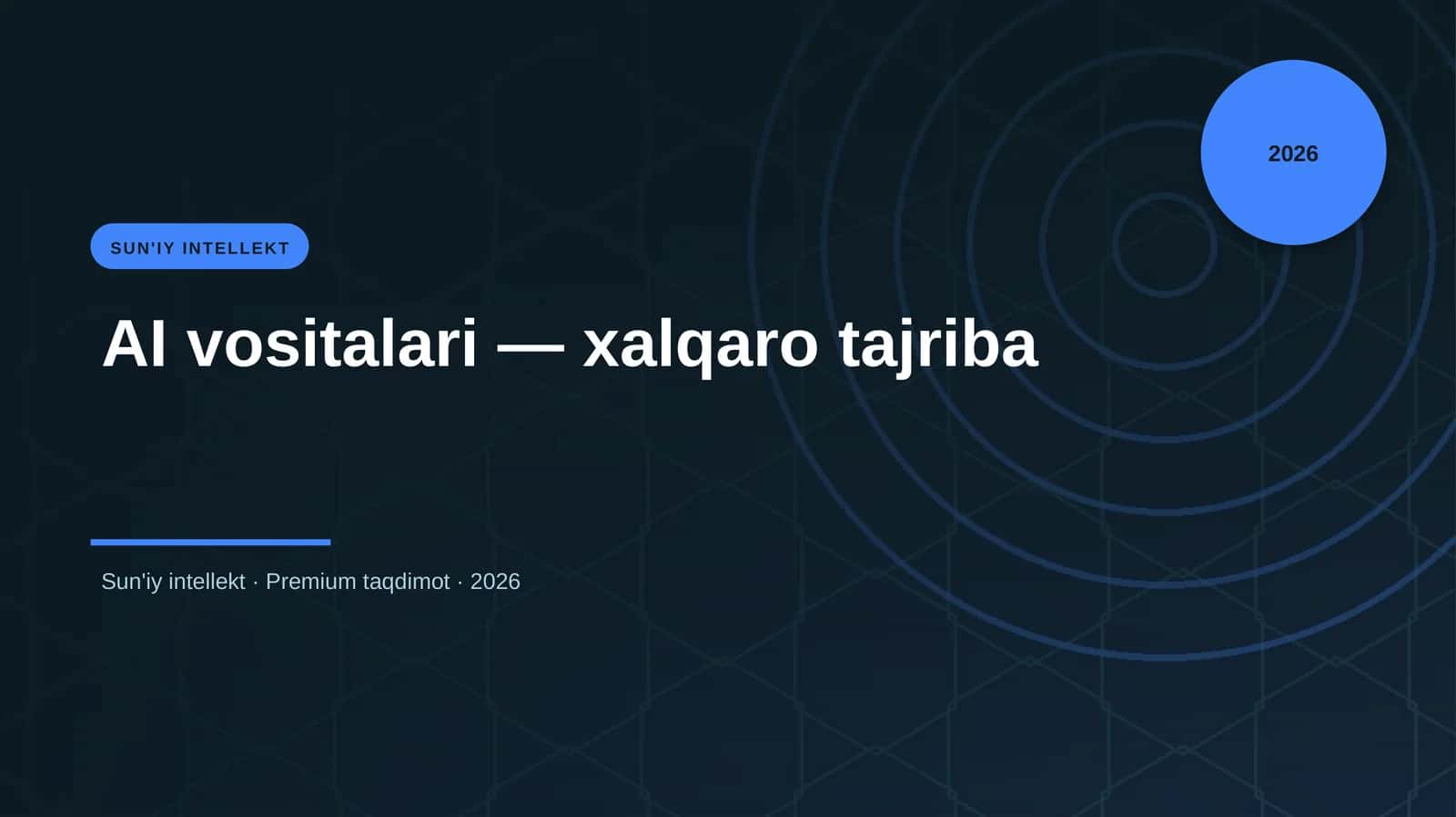 AI vositalari — xalqaro tajriba 1