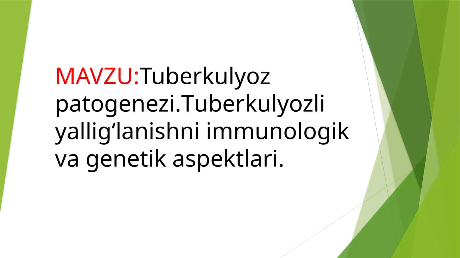 Tuberkulyoz patogenezi 1