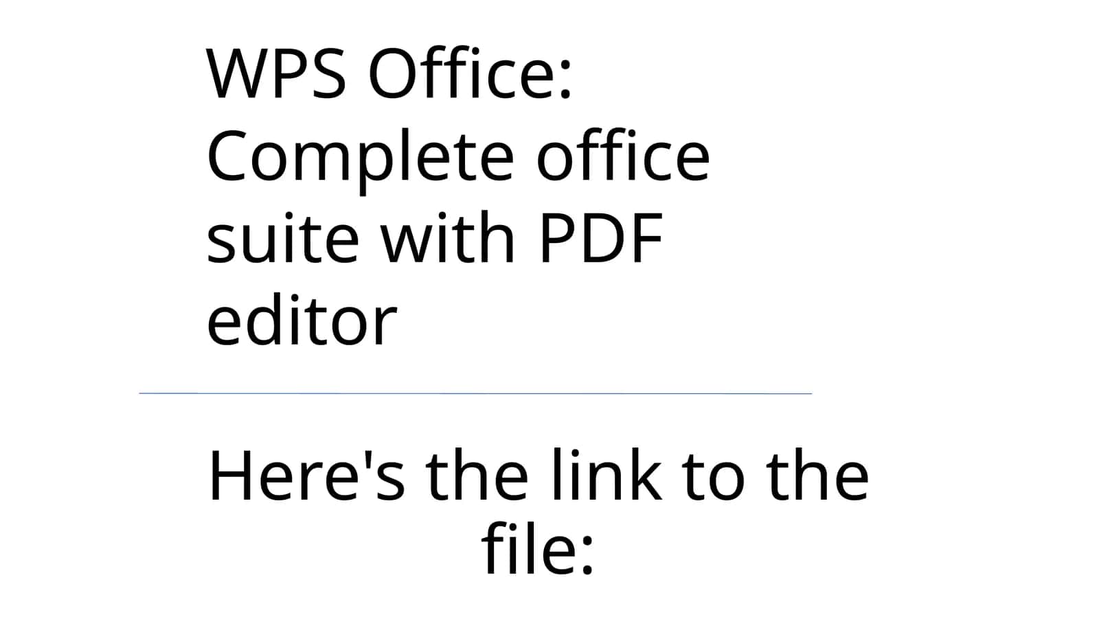 WPS Office 1