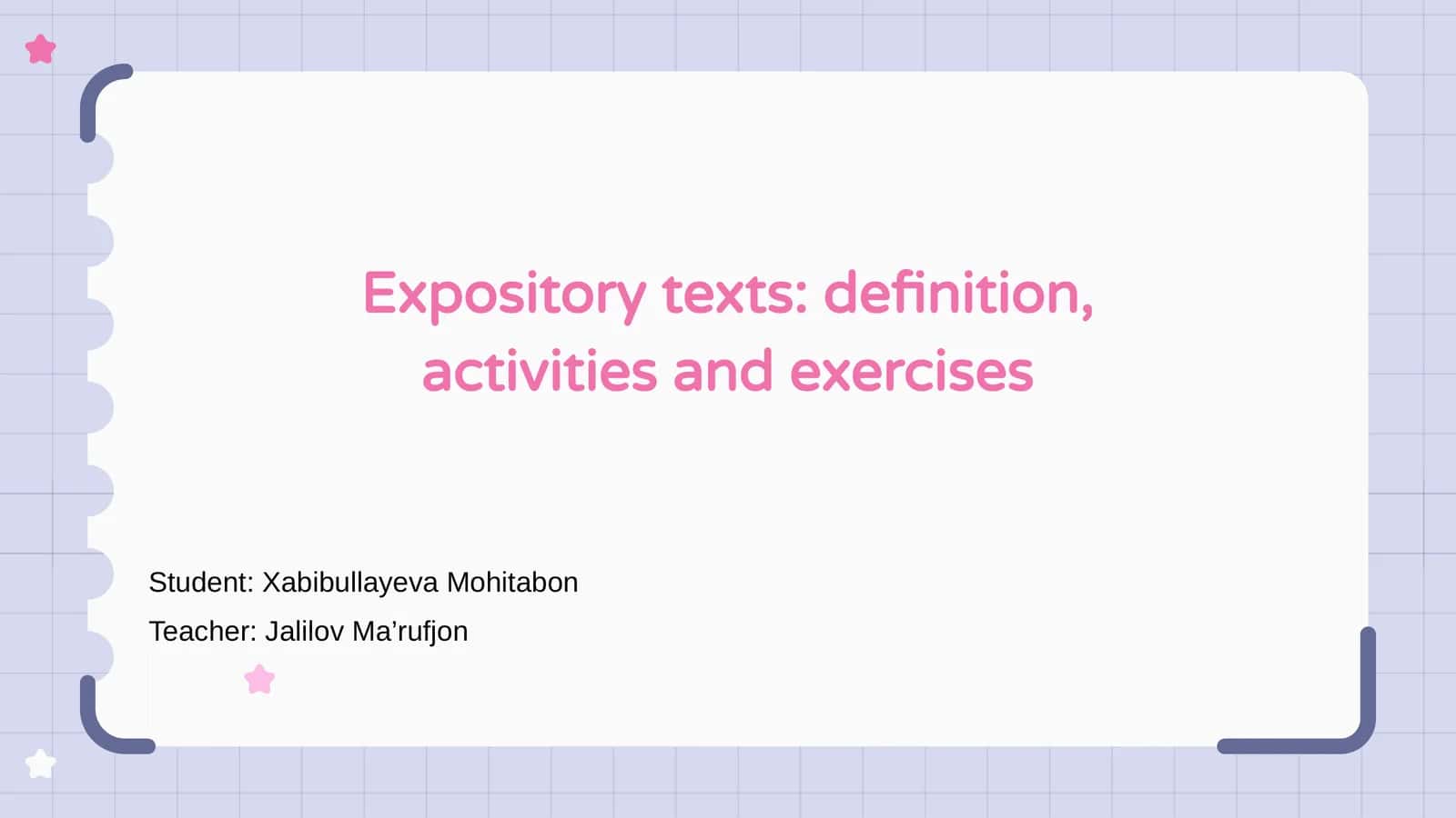 Expository Texts: Definition, Activities and Exercises 1