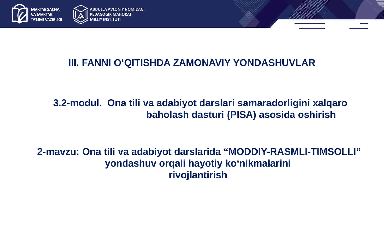 MODDIY-RASMLI-TIMSOLLI yondashuvi 1