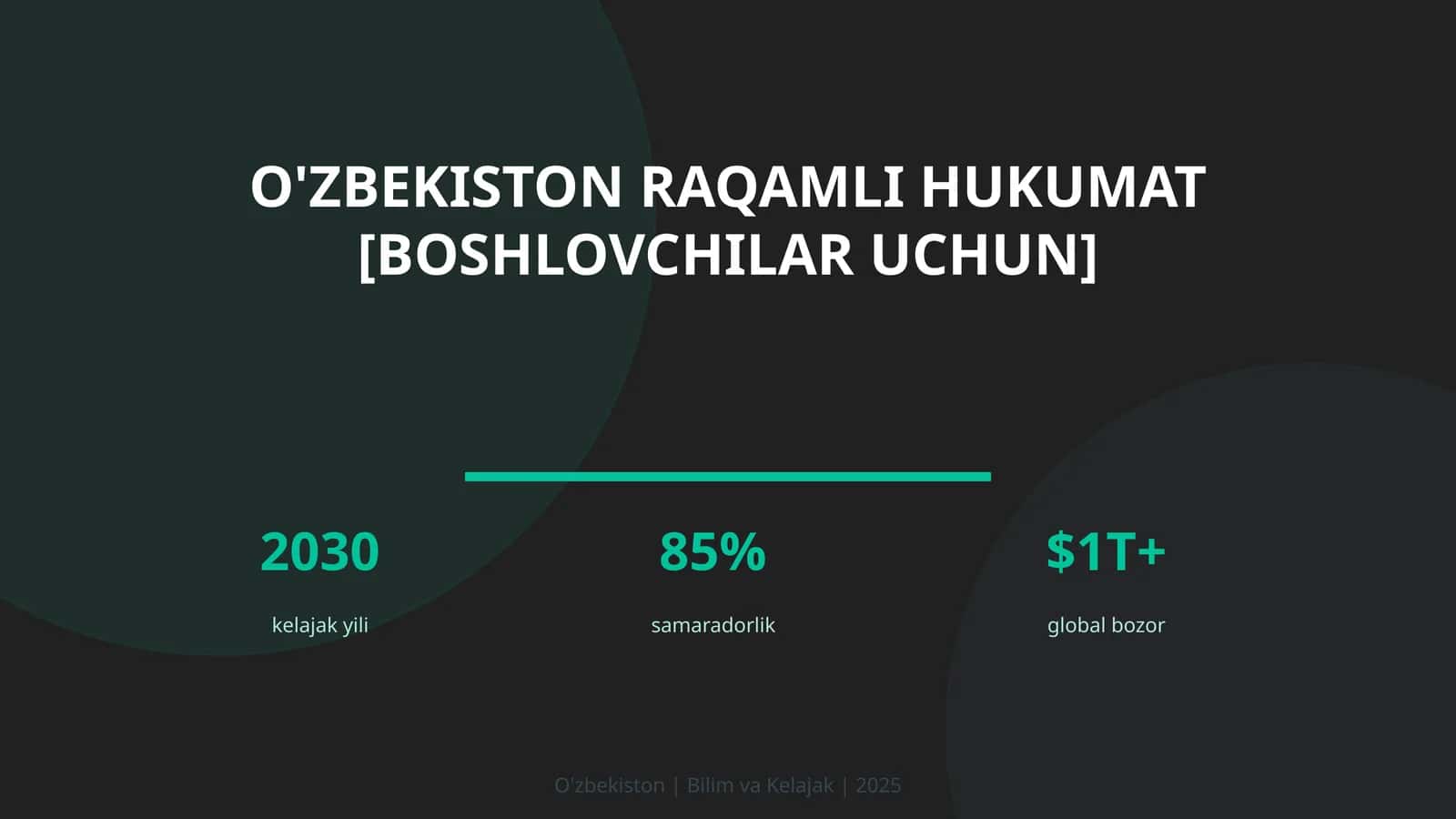 O'zbekiston raqamli hukumat [boshlovchilar uchun] 1