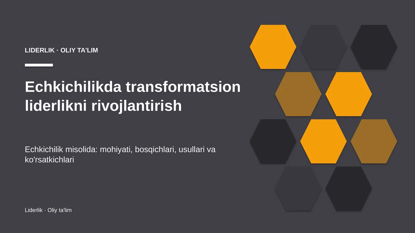 Echkichilikda transformatsion liderlikni rivojlantirish 1