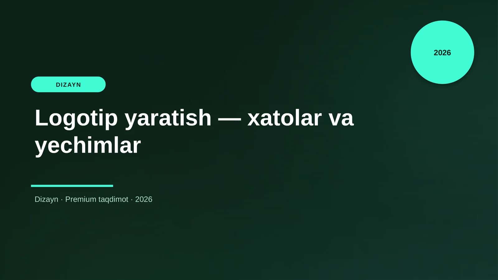 Logotip yaratish — xatolar va yechimlar 1